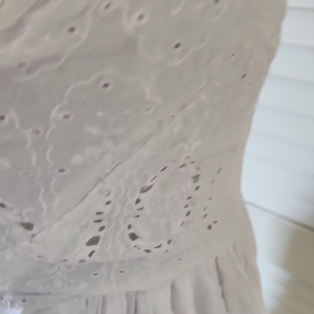 Anthropologie Maeve Tiered Eyelet Midi Sundress  with Halter Neckline - Picture 11 of 11